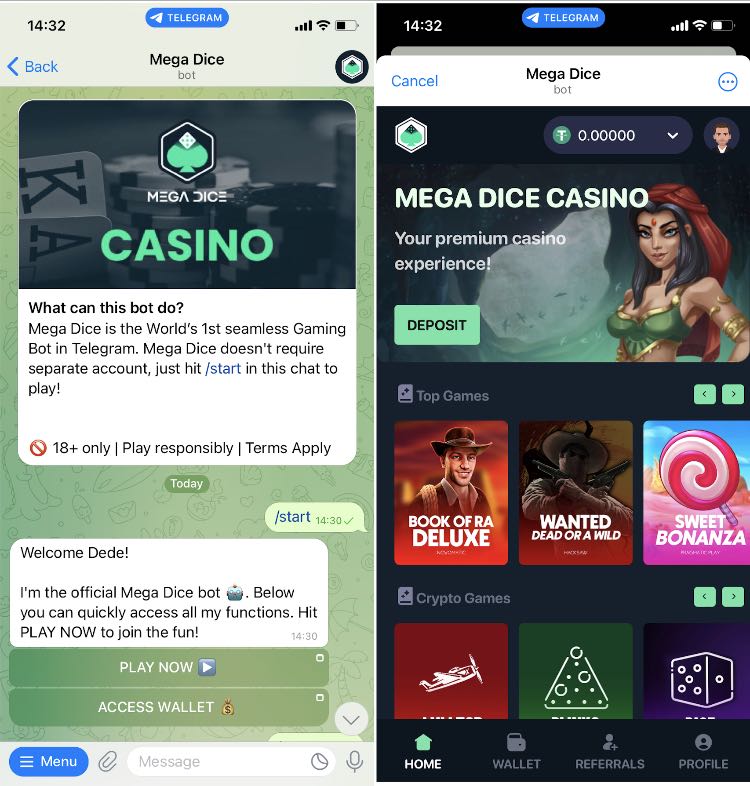 telegram casino megadice